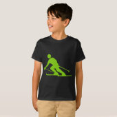 Skiing - Martian Green T-shirt (Voorkant volledig)