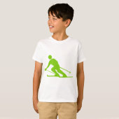 Skiing - Martian Green T-shirt (Voorkant volledig)