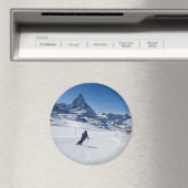 Skiing met Mt. Matterhorn in Zermatt, Zwitserland Magneet (Insitu (Vaatwasser))