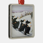 Skiing Metalen Ornament (Rechts)