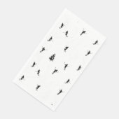 Skiing Modern Black & White Ski Skiers Theme Servet (Hoek)