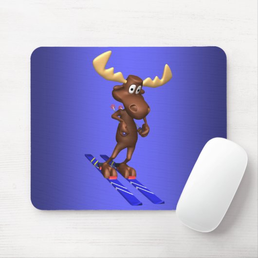 Skiing Moosepad Muismat (Met muis)