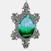 Skiing Mount Snow Vermont Ski Tin Sneeuwvlok Ornament (Links)