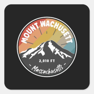 Skiing Mount Wachusett - Massachusetts Vierkante Sticker
