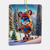 Skiing Mouse Kerst Ornament (Rechts)