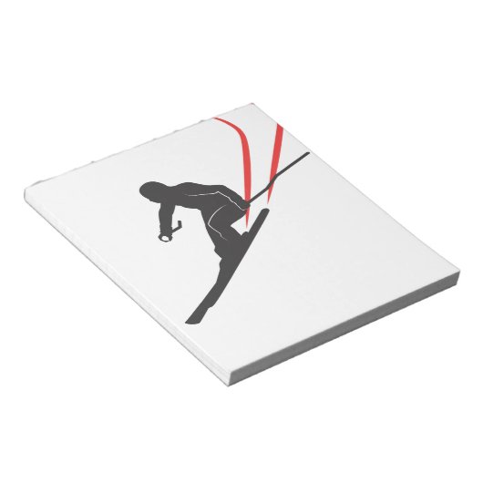 skiing notitieblok (Schuin)