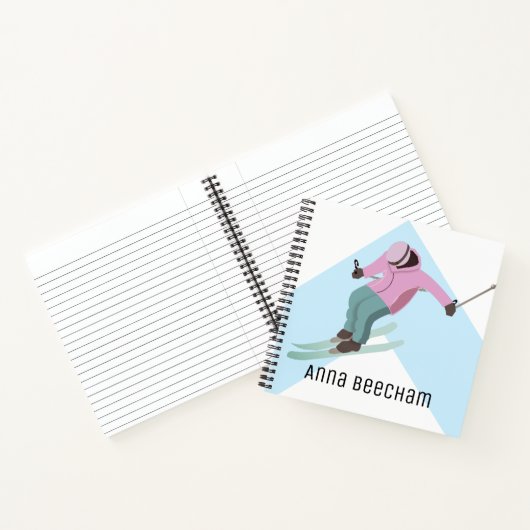 Skiing Notitieboek (Binnen)