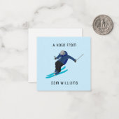 Skiing Notitiekaartje (Voorkant / Achterkant in situ)