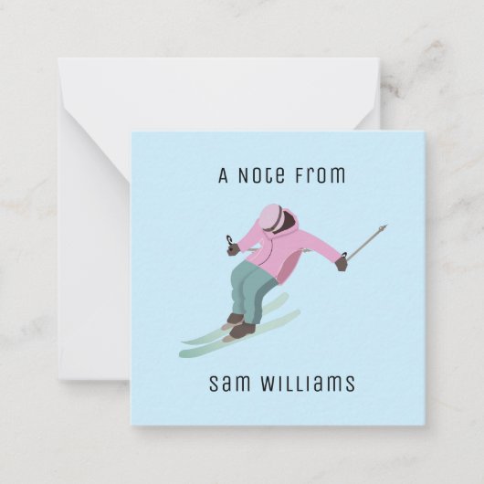 Skiing Notitiekaartje (Voorkant)