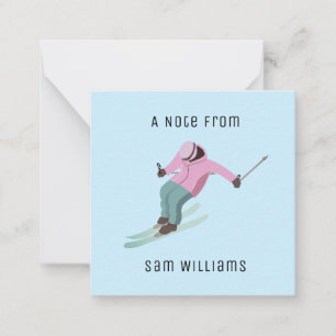 Skiing Notitiekaartje