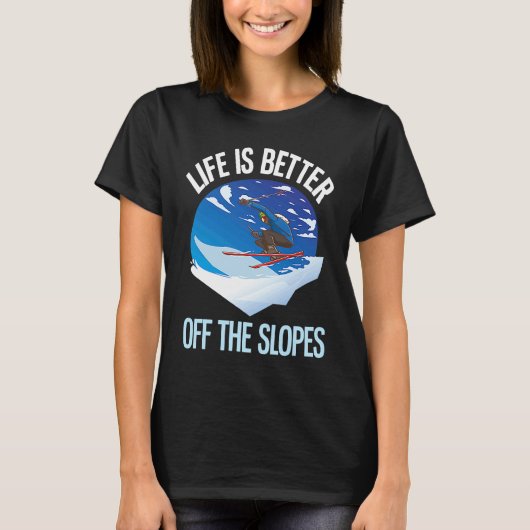 Skiing  Off The Slopes  Free Riding T-shirt (Voorkant)