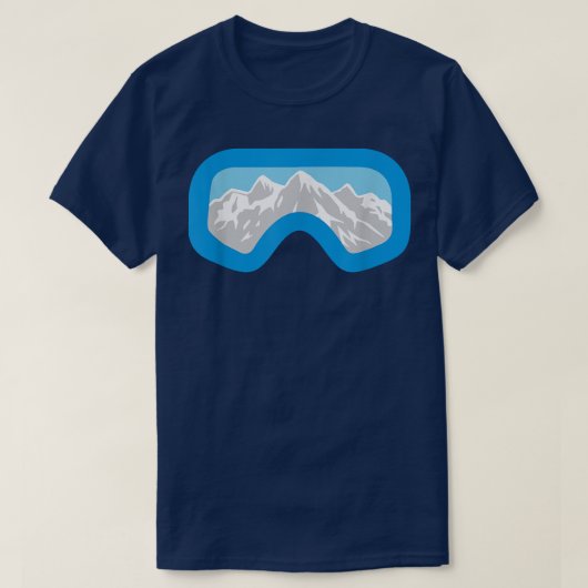 Skiing or Snowboard Goggle T-shirt (Design voorkant)