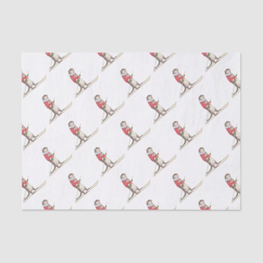 Skiing Otter Tissuepapier (Voorkant)