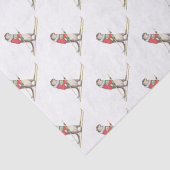 Skiing Otter Tissuepapier (Detail)