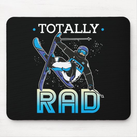 Skiing Outfit Nordic Skier Ski Totally Rad  Muismat (Voorkant)