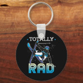 Skiing Outfit Nordic Skier Ski Totally Rad  Sleutelhanger (Voorkant)