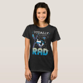 Skiing Outfit Nordic Skier Ski Totally Rad T-shirt (Voorkant volledig)
