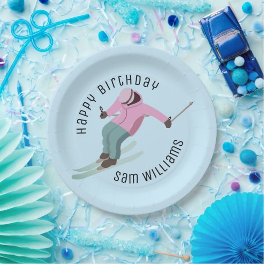 Skiing Papieren Bordje (Feest)