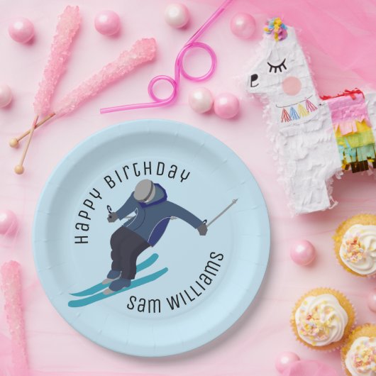 Skiing Papieren Bordje (Feest)