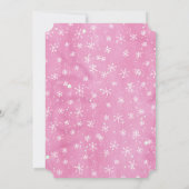 Skiing Penguin Girl Birthday Party Ski Snowflake Kaart (Achterkant)