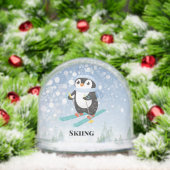 Skiing Penguin Sport Design Snow Globe Sneeuwbol (Kerstmis)
