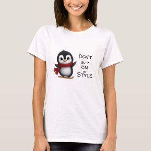 Skiing Penguin T-shirt