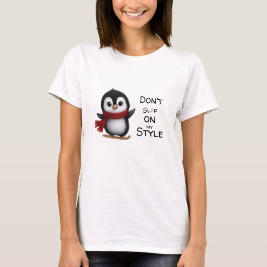 Skiing Penguin T-shirt (Voorkant)