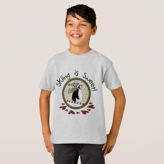 Skiing Penguin Vakantie T-shirts en geschenken (Voorkant volledig)