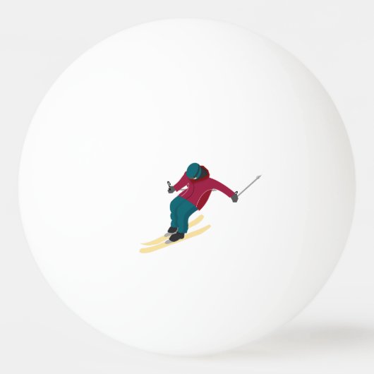 Skiing Pingpongbal (Achterkant)