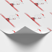 Skiing Polar Beer Pattern Cadeaupapier (Hoek)