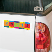 Skiing Pop Art Bumpersticker (Op Truck)