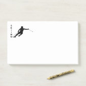 Skiing Post-it® Notes (Op bureau)