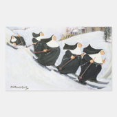 Skiing Rechthoekige Sticker (Voorkant)