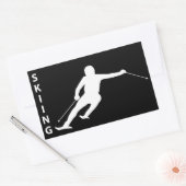 Skiing Rechthoekige Sticker (Envelop)