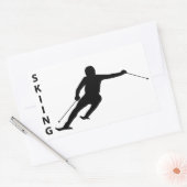 Skiing Rechthoekige Sticker (Envelop)