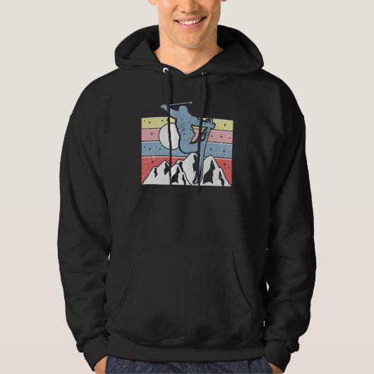 Skiing Retro Hoodie (Voorkant)