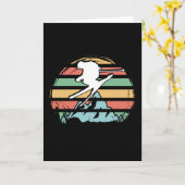 Skiing Retro Kaart (Gele Bloem)