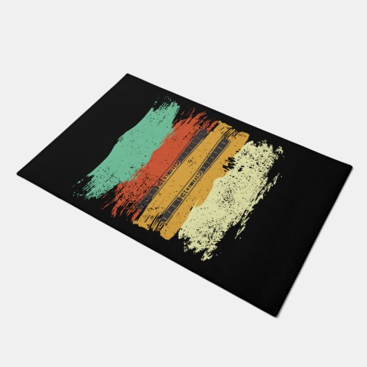 Skiing Retro Ski Deurmat (Schuin)