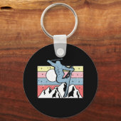 Skiing Retro Sleutelhanger (Voorkant)