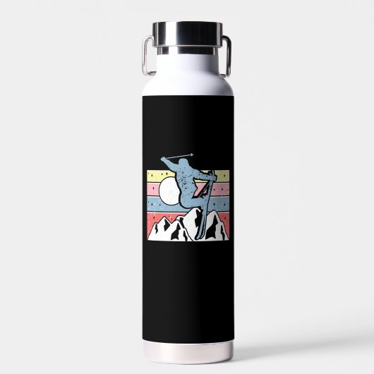 Skiing Retro Waterfles (Voorkant)