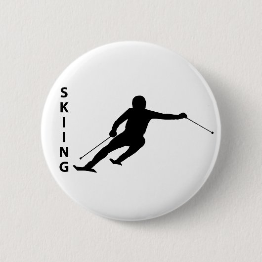 Skiing Ronde Button 5,7 Cm (Voorkant)