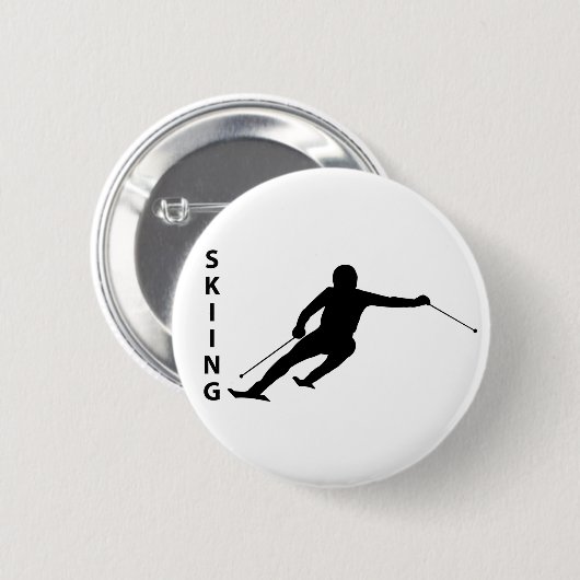 Skiing Ronde Button 5,7 Cm (Voorkant /achterkant)