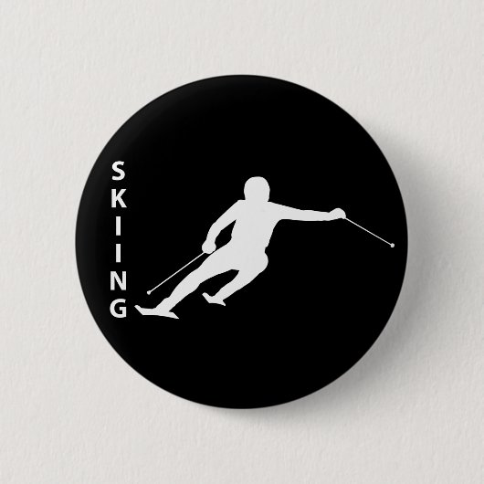 Skiing Ronde Button 5,7 Cm (Voorkant)