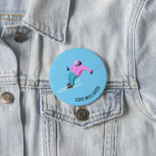 Skiing Ronde Button 7,6 Cm