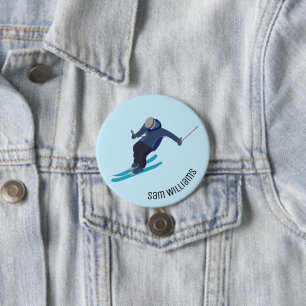 Skiing Ronde Button 7,6 Cm