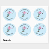 Skiing Ronde Sticker (Vel)