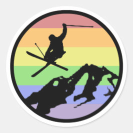 Skiing Ronde Sticker