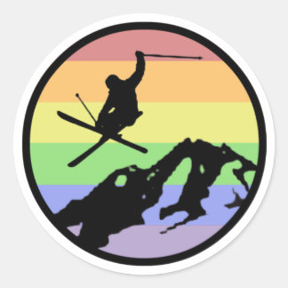 Skiing Ronde Sticker