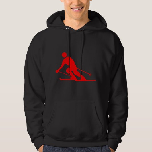 Skiing - Rood Hoodie (Voorkant)