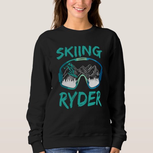 Skiing Ryder Winter Sports Skier Ski Hobby Trui (Voorkant)